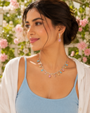 Multicolor Crystal Charm Necklace Set