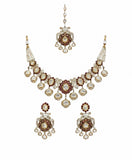 Kundan Leaf Cascade Set