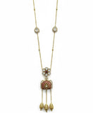 Heirloom Mughal Polki Enameled Cascade