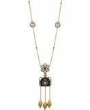 Heirloom Mughal Polki Enameled Cascade