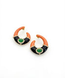 Eclipse Crescent Enamel Studs