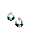 Eclipse Crescent Enamel Studs