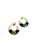 Eclipse Crescent Enamel Studs