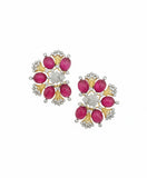 Regal Cabochon Fan-Burst Statement Studs