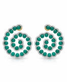 Ethereal Spiral Gemstone Studs