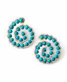 Ethereal Spiral Gemstone Studs