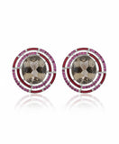 Celestial Oval Halo Studs