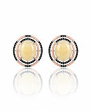 Celestial Oval Halo Studs
