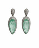 Mint Teardrop Cluster Earrings
