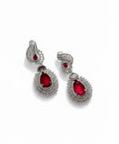 Scarlet Starburst Drop Earrings