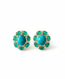 The Empress Cabochon Halo Studs
