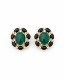 The Empress Cabochon Halo Studs