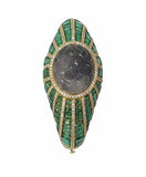 Regal Hand-Carved Gemstone Statement Kada