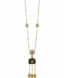 Heirloom Mughal Polki Enameled Cascade