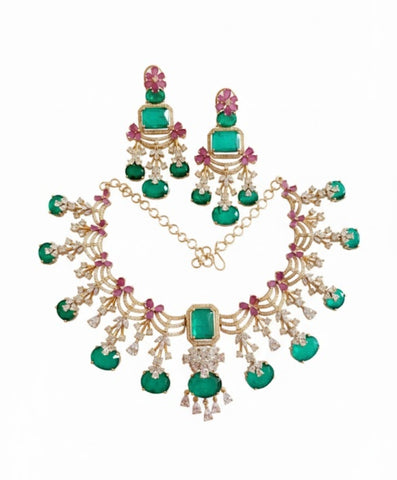 The Emerald Bloom Choker Set