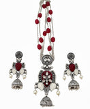 Oxidized Tribal Jhumka Long Set
