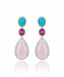 Floral Bloom Pearl Drop Earrings