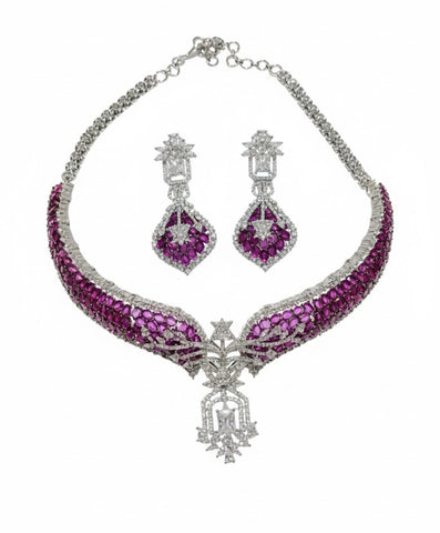 Regal Magenta Choker Set