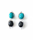 Majestic S-Curve Dual-Gem Earrings