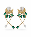 Baroque Pearl Lily of the Valley Earrings