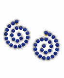 Ethereal Spiral Gemstone Studs