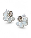 Gardenia Halo Gemstone Studs