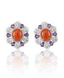 Floral Halo Cabochon Studs
