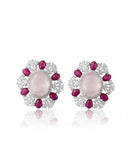 Floral Halo Cabochon Studs