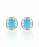 Celestial Oval Halo Studs