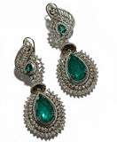 Scarlet Starburst Drop Earrings