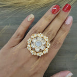 Zene Foiled Kundan Ring