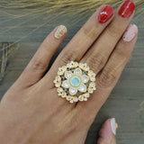 Zene Foiled Kundan Ring