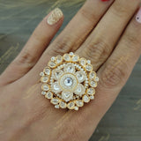 Zene Foiled Kundan Ring