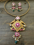 Sally Kundan Necklace and Earrings Set