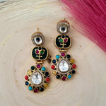 Roshni Paachi Kundan Statement Earrings