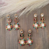 Roshni Paachi Kundan Statement Earrings