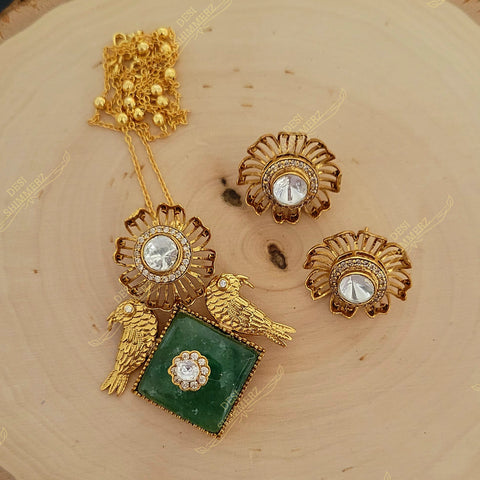 Elara Regalia Pendant Earrings Set