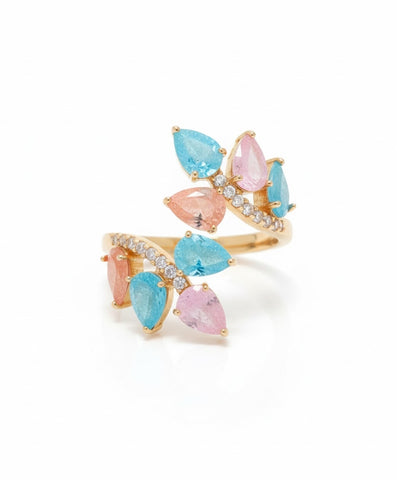 Pastel Petal Wrap Ring