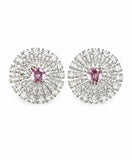 Radiant Crystal Bloom Stud Earrings