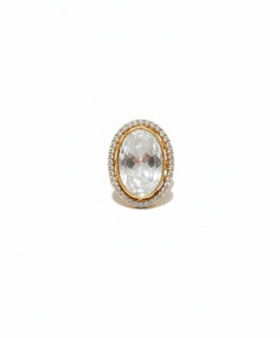 Grand Oval Halo Ring