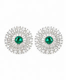 Radiant Crystal Bloom Stud Earrings