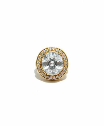Grand Halo Solitaire Ring