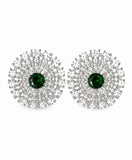 Radiant Crystal Bloom Stud Earrings