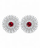 Radiant Crystal Bloom Stud Earrings