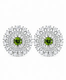Radiant Crystal Bloom Stud Earrings