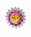 Regal Emerald Halo Ring