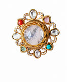 Emerald Bloom Statement Ring