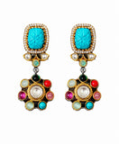 Celeste Multi-Stone Statement Earrings