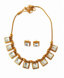 Royal Kundan Square Necklace Set