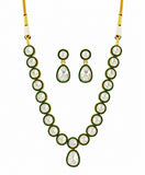 Emerald Halo Kundan Necklace Set